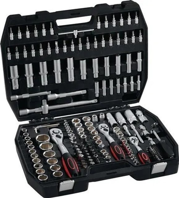 Now Steckschlüsselsatz 171-teilig aus Chrome Vanadium in Silber mit 1/4 Zoll und 3/8 Zoll Antrieb sowie 1/2 Zoll Komponenten - Bild 1
