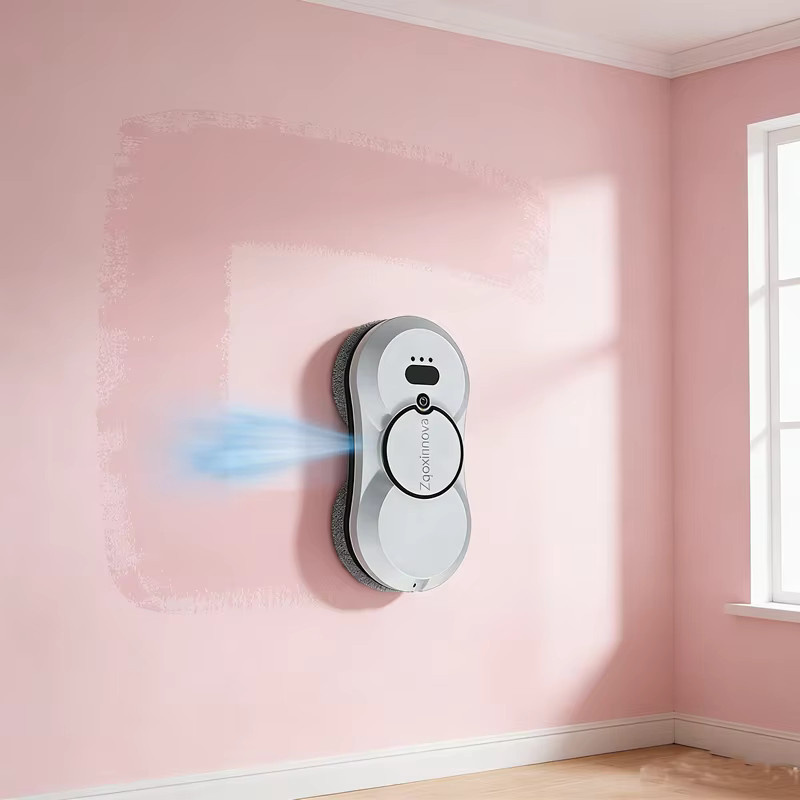 Zqoxinnova Wassersprüh-Fensterputzroboter in Weiß mit integriertem Tank zur intelligenten Glasreinigung - Bild 3