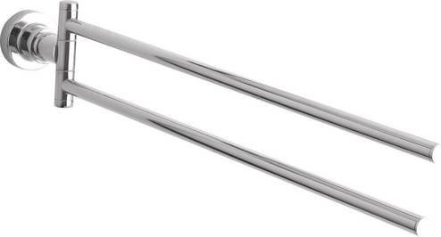 Tesa luup zweiarmiger Handtuchhalter aus Metall in Chrom-Optik zur Klebebefestigung - Bild 1