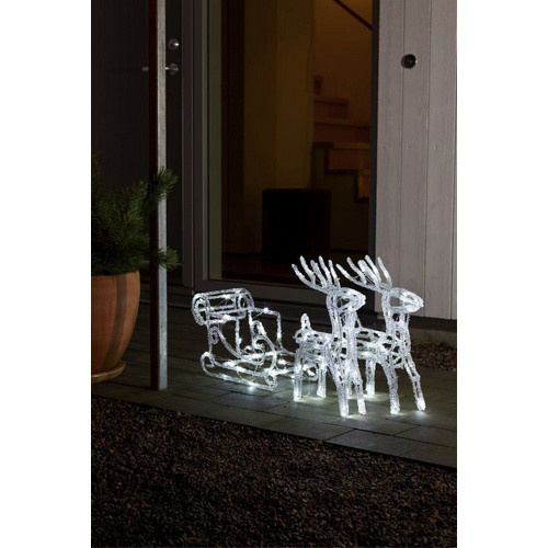 Konstsmide LED-Stern in transparent mit Leuchtmittel, B/H/T: 28 x 40 x 59 cm - Bild 4