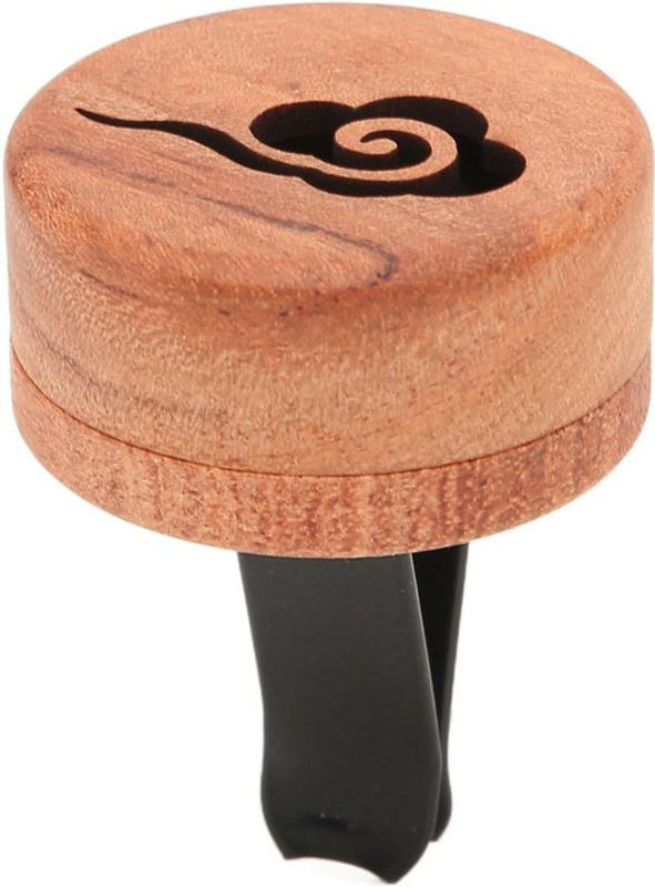 Koogeelife Holz-Aroma Diffusor Braun Rund mit Mückenschutz und Ätherischen Ölen - Bild 1