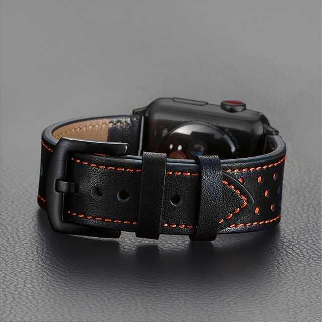 Lederarmband, Schwarz, Vintage, Unisex - Bild 1