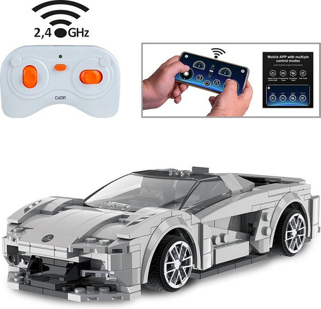 CaDA Lotus Evija Klemmbausteine 1:18 grau