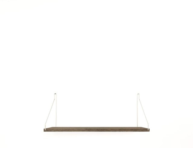 Frama Single Shelf Wandregal aus Eiche und Edelstahl in Dunkelbraun B: 60 cm, H: 27 cm - Bild 1