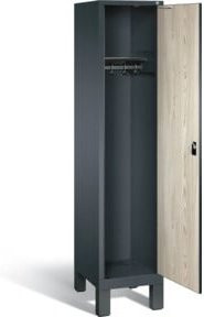 C+P Garderobenschrank Evolo mit Front in Sen-Esche und Korpus in Anthrazitgrau, H x B x T: 185 x 42 x 50 cm - Bild 1