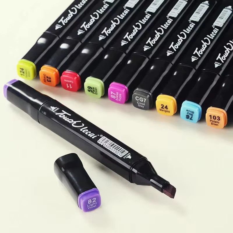 12er Set Macaron Alkoholmarker mit Doppelspitze für Skizzieren und Zeichnen, bunte Animationsmarker für Schule und Erwachsene - Bild 2