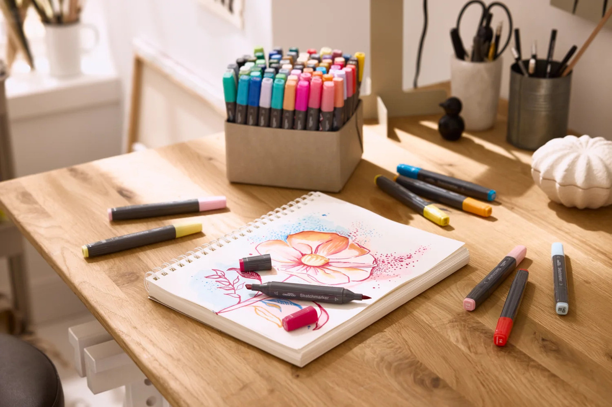 CRELANDO Sketchmarker-Set mit Brush-Spitze in Multicolour für Erwachsene - Bild 2
