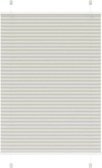 vidaXL Plissee Hellgrau aus Polyester, semi-transparent, B: 100 cm, H: 100 cm - Bild 1
