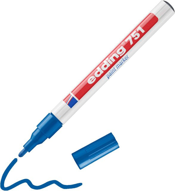 Edding 751 Permanent Lackmarker Blau mit 1 mm Spitze - Bild 3