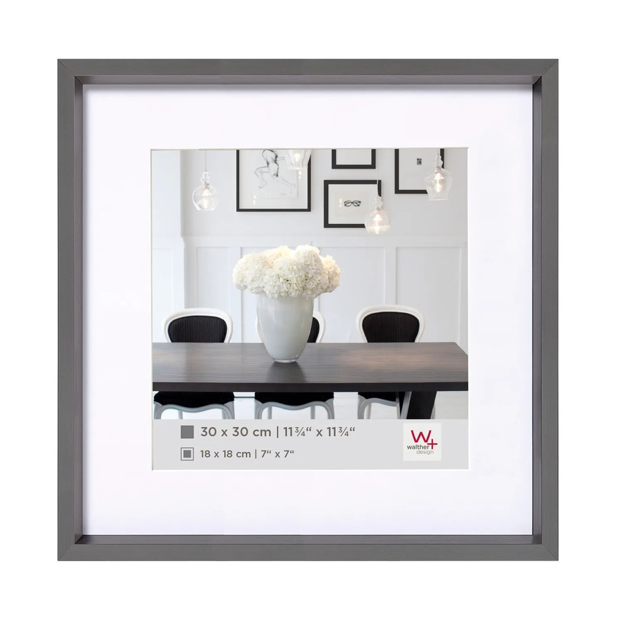 Walther Design Steel Style Kunststoff Bilderrahmen in Schwarz oder Grau für 10 x 15 cm - Bild 2