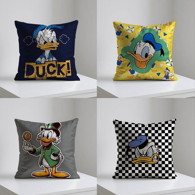 52TOYS Donald Duck Kissenbezug aus Plüsch mit doppelseitigem Druck, quadratisch, 40 x 40 cm - Bild 1