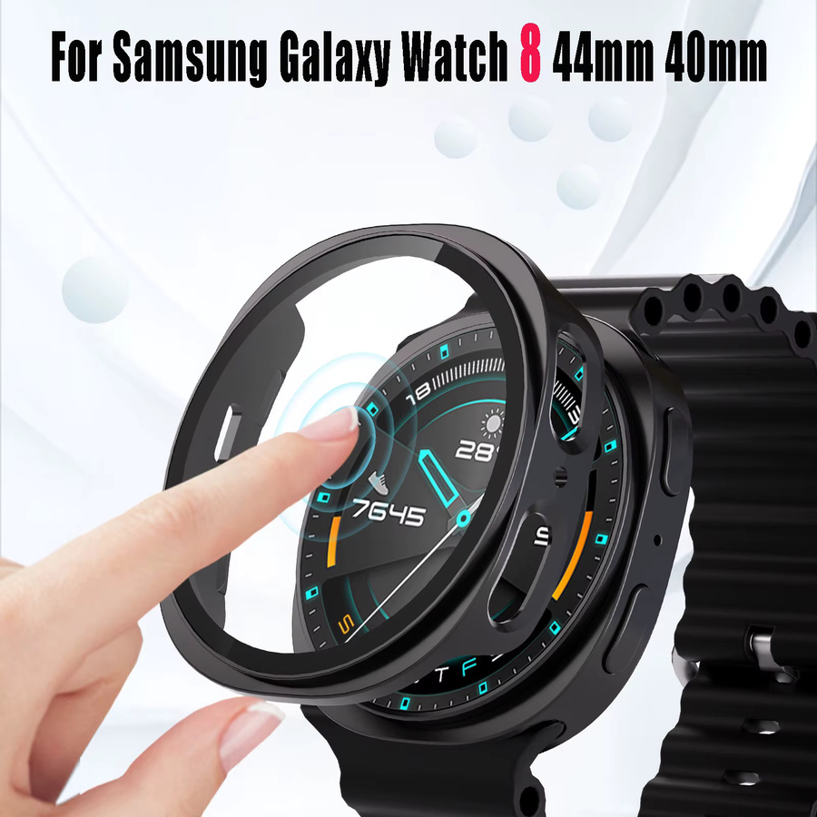 I LOVE LUO Uhrenzubehör Case für Samsung Galaxy Watch 8, PC, Schwarz - Bild 2