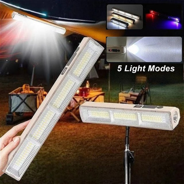 LINYILIGHT Tragbare LED Camping Lampe, Wiederaufladbare Magnetische Nachtlicht Röhre in Weiß - Bild 1