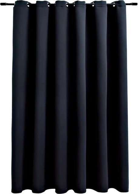 vidaXL Verdunkelungsvorhang mit Metallösen in Schwarz, Breite: 290 cm, Höhe: 245 cm - Bild 1