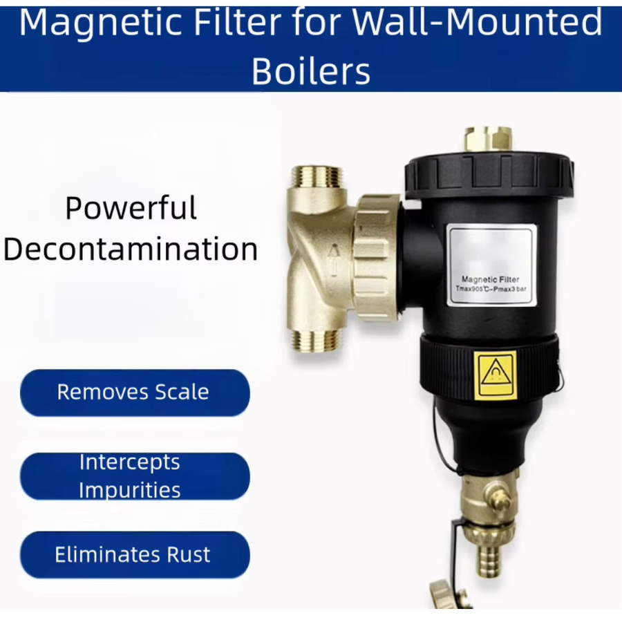 ANENG Magnetischer Zentral-Warmwasserbereiter mit Filter für Fußbodenheizung und Kesselsystem zur Sedimentfiltration - Bild 2