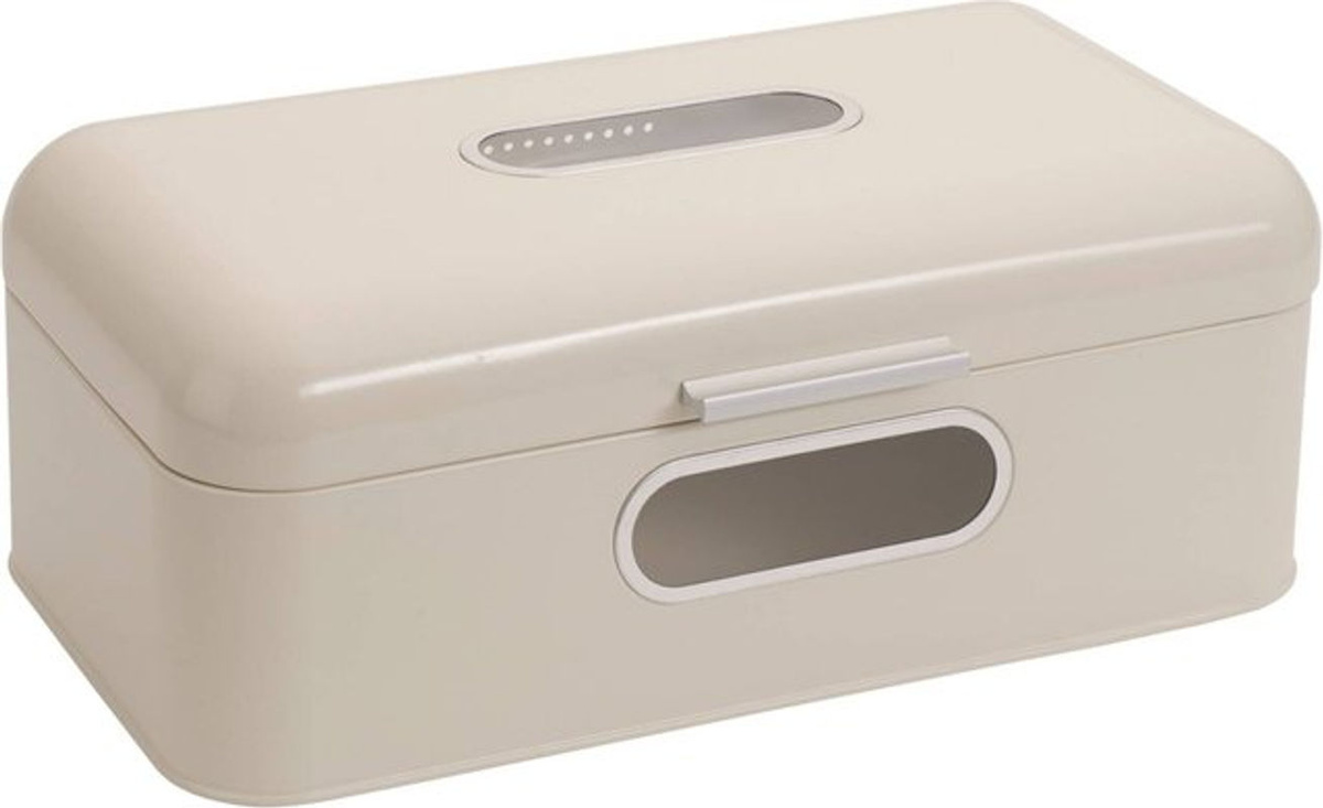 ECHTWERK Brotkasten Retro in Creme aus Metall, B/H/L: 23,8 x 17 x 42,5 cm - Bild 2