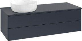 V&B Waschtischunterschrank Antao ohne Frontstruktur in Blau lackiert, B/T/H: 120 x 50 x 50 cm - Bild 1