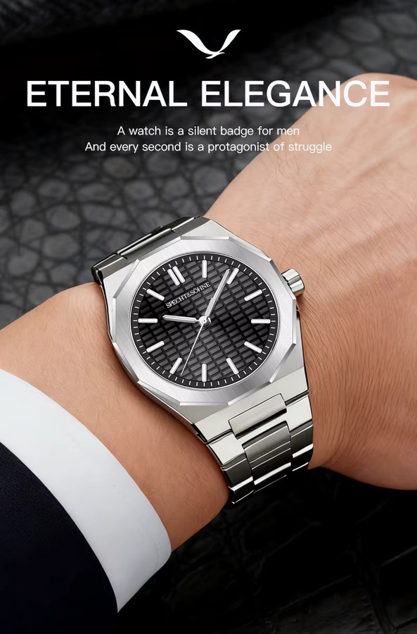Specht & Söhne Armbanduhr, Quarz, Edelstahl, Saphirglas, 38 mm, Herren - Bild 2