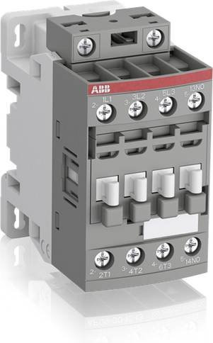 ABB AF12-30-01-12 Schütz mit 3 Schließern und 1 Öffner, 5.5kW, Grau - Bild 1