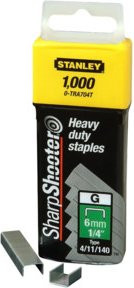 Stanley Klammern Typ G aus Stahl in Silber, 6 mm, 5000 Stück - Bild 1