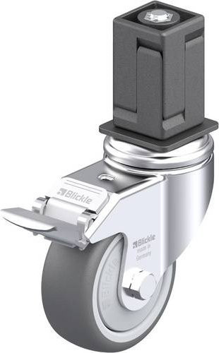 Blickle Apparate-Lenkrolle LKRA-PATH 80KF-11-FI-EV18 in Grau mit 80 mm Rad-Durchmesser und 120 kg Tragfähigkeit - Bild 1