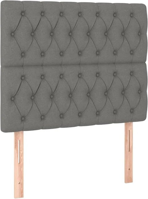 vidaXL Kopfteil Polsterteil Dunkelgrau Stoff B/H: 100 x 128 cm - Bild 1