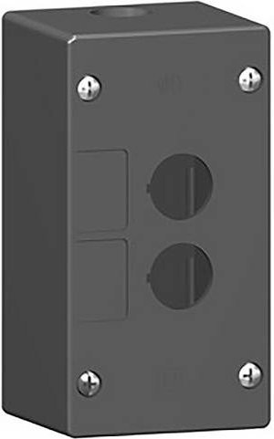 Schneider Electric XALG02 Leergehäuse aus Kunststoff in Schwarz und Grau - Bild 1