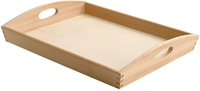 VBS Kiefernholz-Tablett in Beige, B/T/H: 49,5 x 39,5 x 8,0 cm - Bild 1