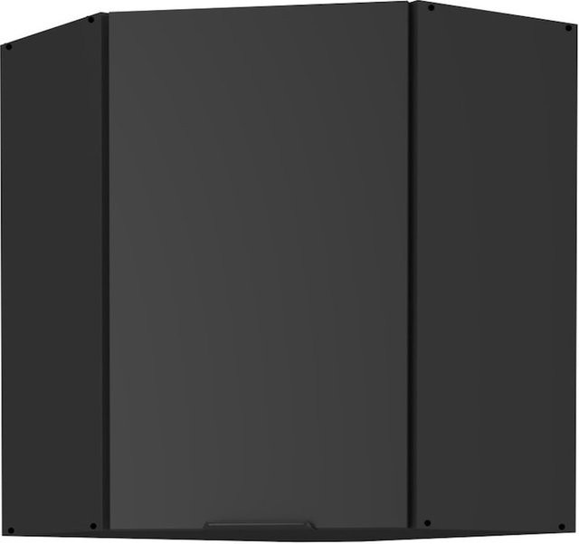 Küchen Eckhängeschrank SIENA Schwarz Matt mit Einlegböden B/T/H: 60 x 60 x 60 cm - Bild 1