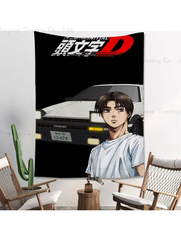 Anime Initial D Bohemian Wandteppich im Tarot-Stil als dekorativer Wandteppich für dein Zimmer in Multicolor - Bild 7