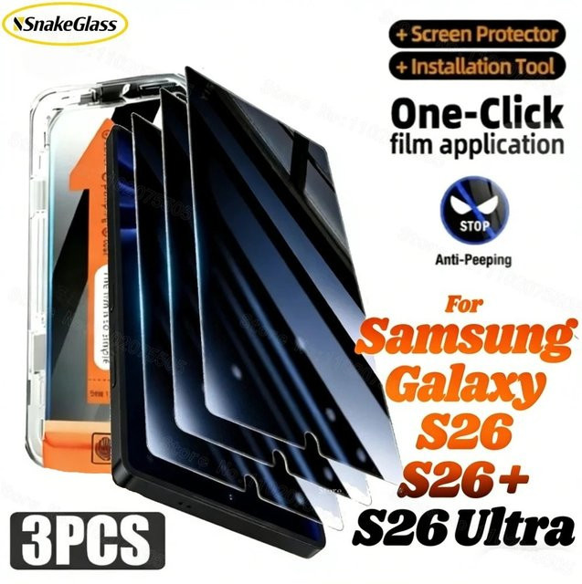 ZMZE Anti-Spy Sichtschutz-Panzerglas für Samsung Galaxy S26 S25 S24 S23 S22 S21 Serie und S26+ S26 Ultra Displayschutzfolie - Bild 1