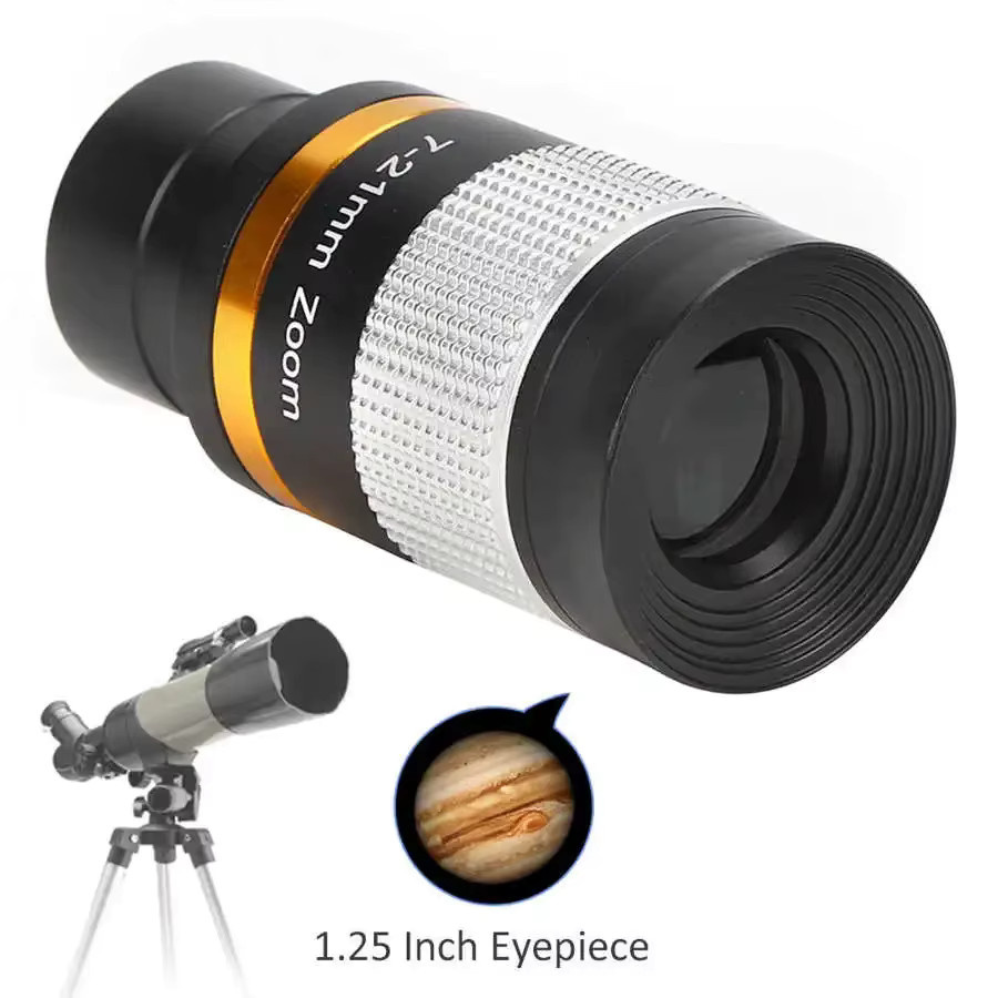 Eisgroub Astronomisches Teleskop-Vergrößerungsokular mit 7–21 mm kontinuierlichem Zoom in Schwarz - Bild 3