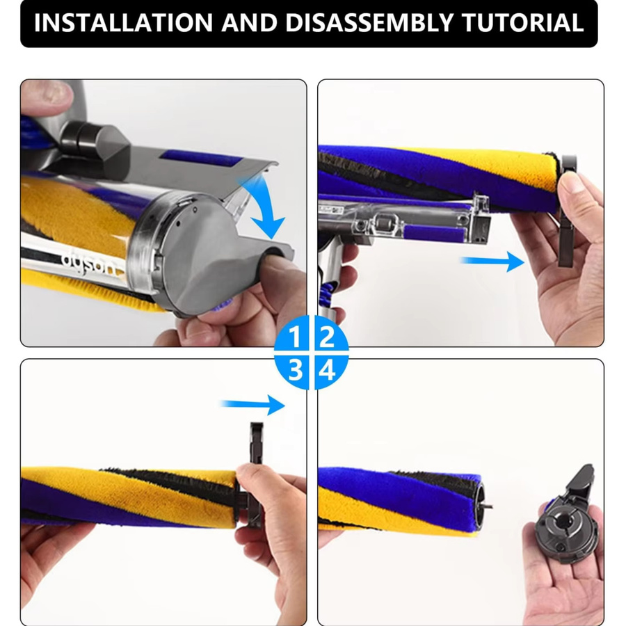 Weiche Ersatz-Rollbürste für Dyson Staubsauger V12 Detect Slim, V15 Detect Slim, V8 Slim und V10 Slim in Multicolor - Bild 6