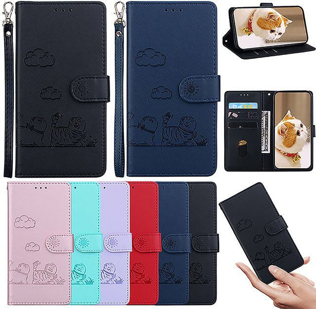 Magnetische Leder-Telefonhülle für Honor Play 9T 5G 7A 8A 8X 9x 20 200 400 Lite Smart 200 400 Pro 5G View 20 Flip-Cover Wallet Case in Schwarz - Bild 1
