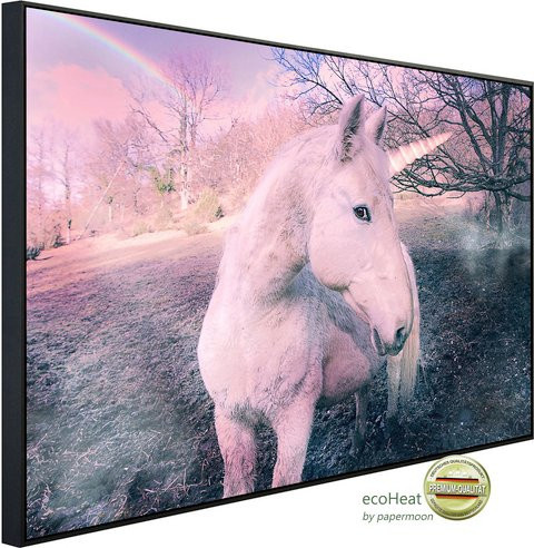 papermoon EcoHeat Infrarotheizung Einhorn mit Matt-Effekt in Bunt, App-Steuerung und Überhitzungsschutz - Bild 1