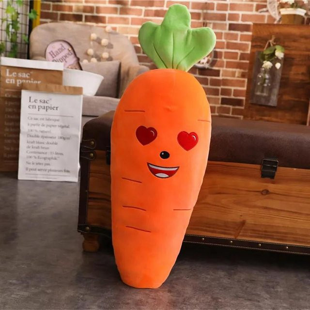 Binchi Fitness Karotten-Kissen, Plüschtier Puppe, 45cm, ab 14 Jahren - Bild 1