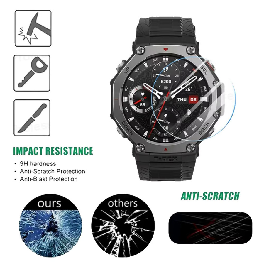 Amazfit Screen Protector Glas, Transparent, Amazfit T-Rex 3 Pro - Bild 4
