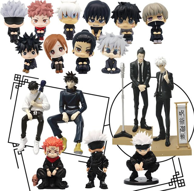 Bandai Jujutsu Kaisen Yuji Kojo Satoru Q Version, Actionfiguren, 5-teiliges Set - Bild 1