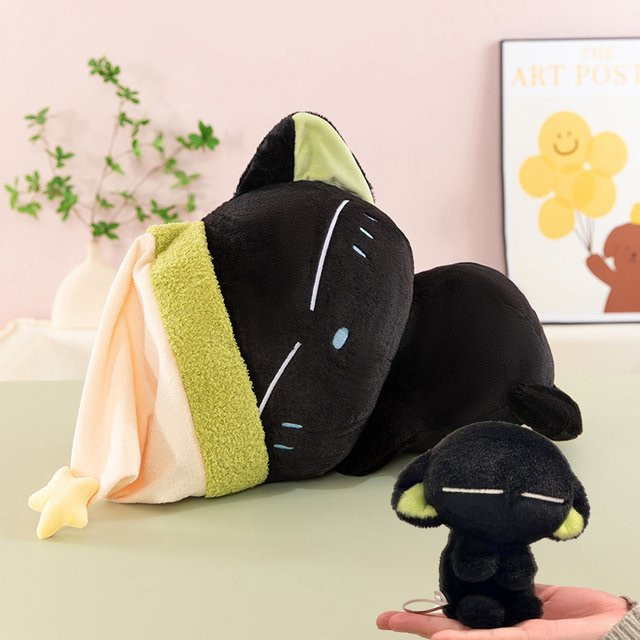 FUNISM Die Legende von Hei Kleine Schwarze Katze Plüsch-Schlüsselanhänger - Bild 1