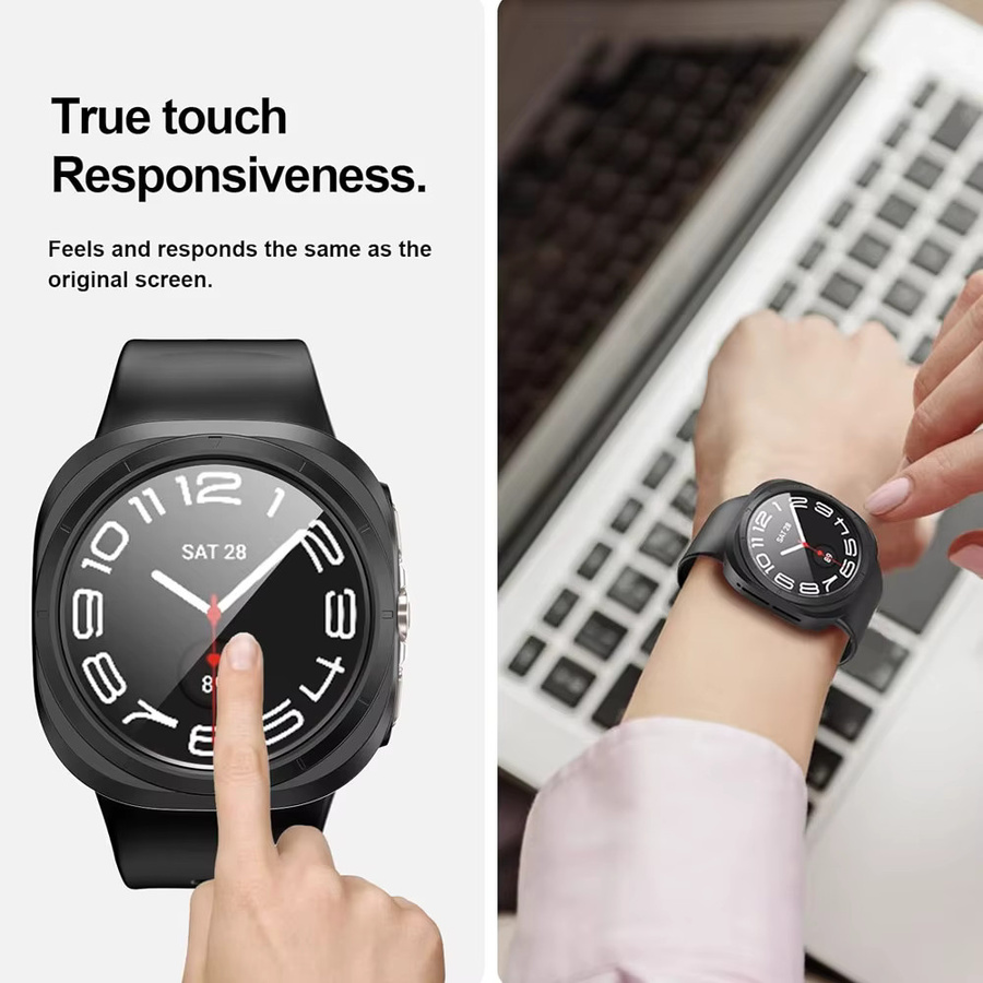 Mptionx Uhrenzubehör, Samsung Galaxy Uhr 7/FE, Schwarz, Silikon, wasserdicht - Bild 5