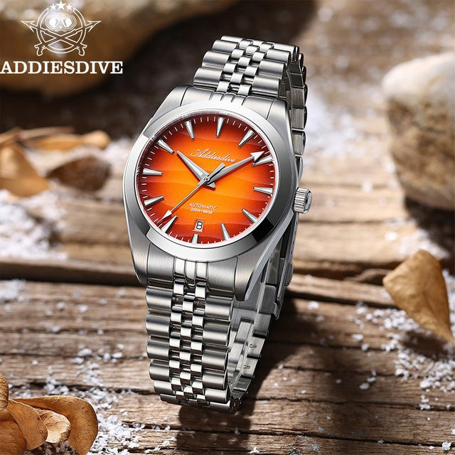 ADDIESDIVE Automatik Armbanduhr, Edelstahl, Saphirglas, 39 mm, Herren - Bild 1