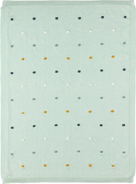 Bornino Home Babydecke Dots aus Baumwolle, grün/mehrfarbig, B/B: 80 x 100 cm - Bild 1