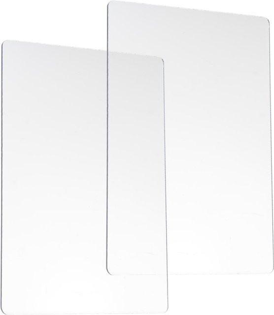 2 Stück Schneideplatten aus Polycarbonat-Kunststoff für A5 Prägemaschinen, Farbe: Weiß und Transparent, B/T: 22 x 15 cm - Bild 1