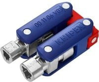 Knipex Schaltschrankschlüssel Double-Joint Steckschlüssel aus Zinkdruckguss in Blau und Rot - Bild 2