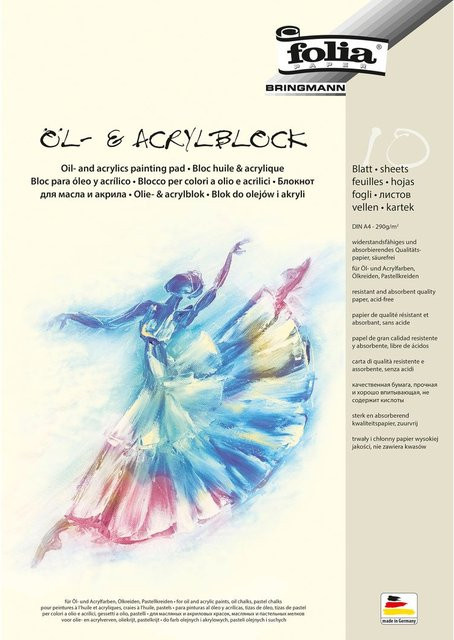 Folia Öl-Acrylmalblock Professionals Weiß DIN A4 - Bild 1