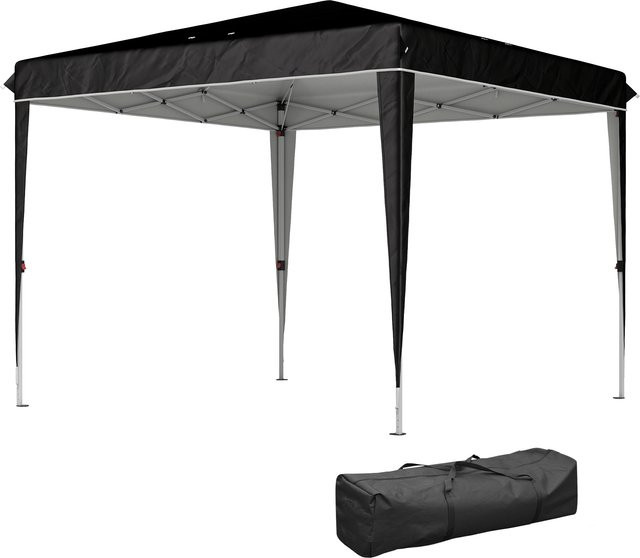 Outsunny Faltpavillon Gartenzelt Schwarz mit Höhenverstellung und UV50+ Schutz, B/T: 300 x 300 cm - Bild 1