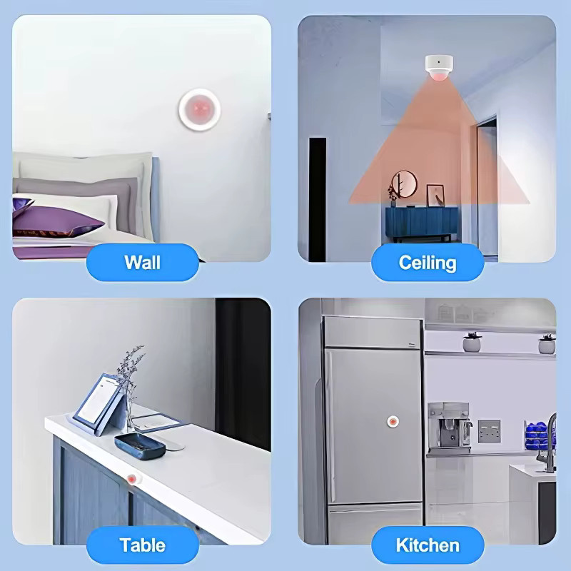 Tuya Zigbee PIR Bewegungssensor für Smart Home Automation, Infrarot-Körperdetektor mit Echtzeit-Alarm in Weiß - Bild 5