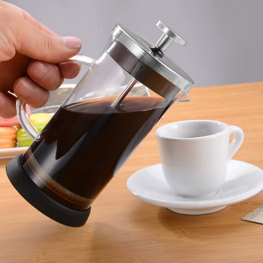 Aihogard Französischer Presskannen-Filter aus hitzebeständigem Borosilikatglas in Transparent für Kaffee und Tee - Bild 2