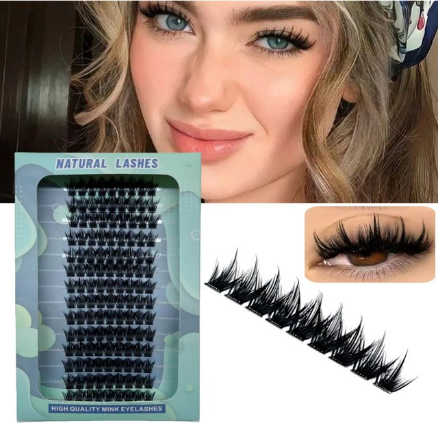 MAIOJIE Cluster-Wimpern-Set, Manga-Wimpern, natürlich, Unisex - Bild 1