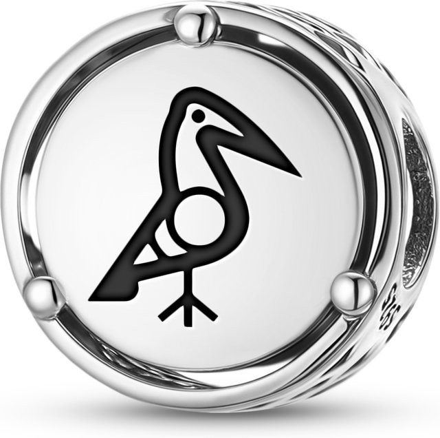 JIUHAO Charm Taino-Vogel, 925 Silber, Unisex - Bild 1